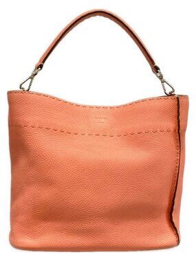 FENDI Anna Small/Seleria 8BT218 Pink Roman Leather Handbag